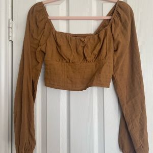 Wild Fable Tan Crop Top